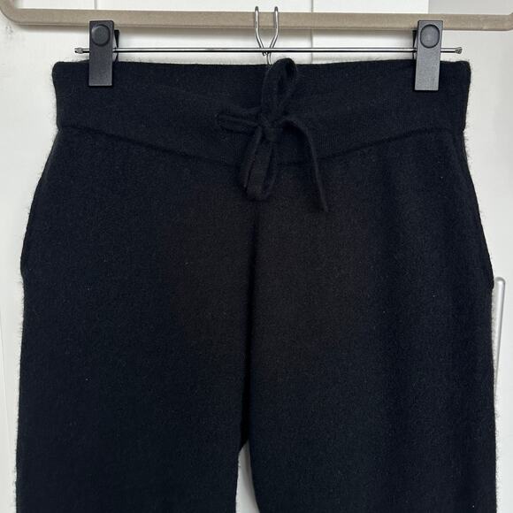 HATCH Women's Black 100% Cashmere Jogger Pants, Size 0, Like New - Picture 3 of 7